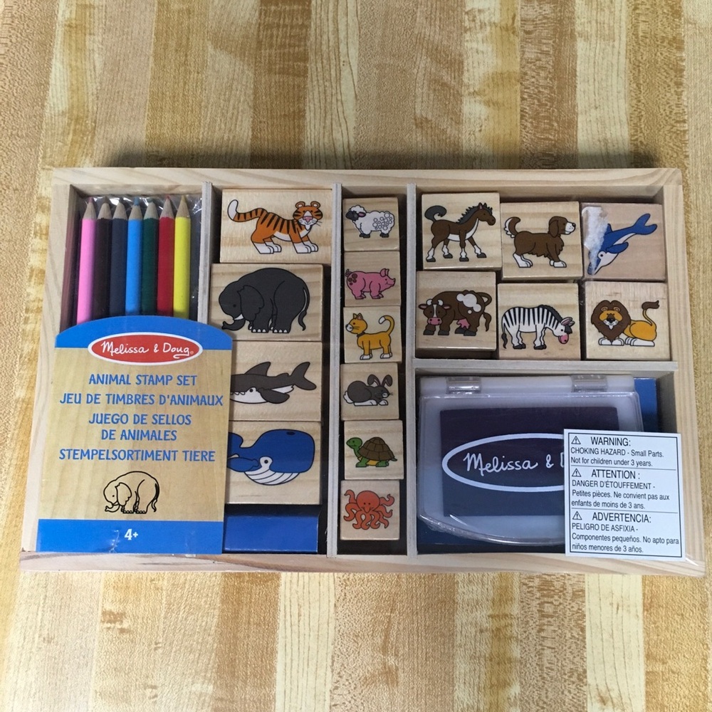 NWT Melissa & Doug Animal Stamp Set